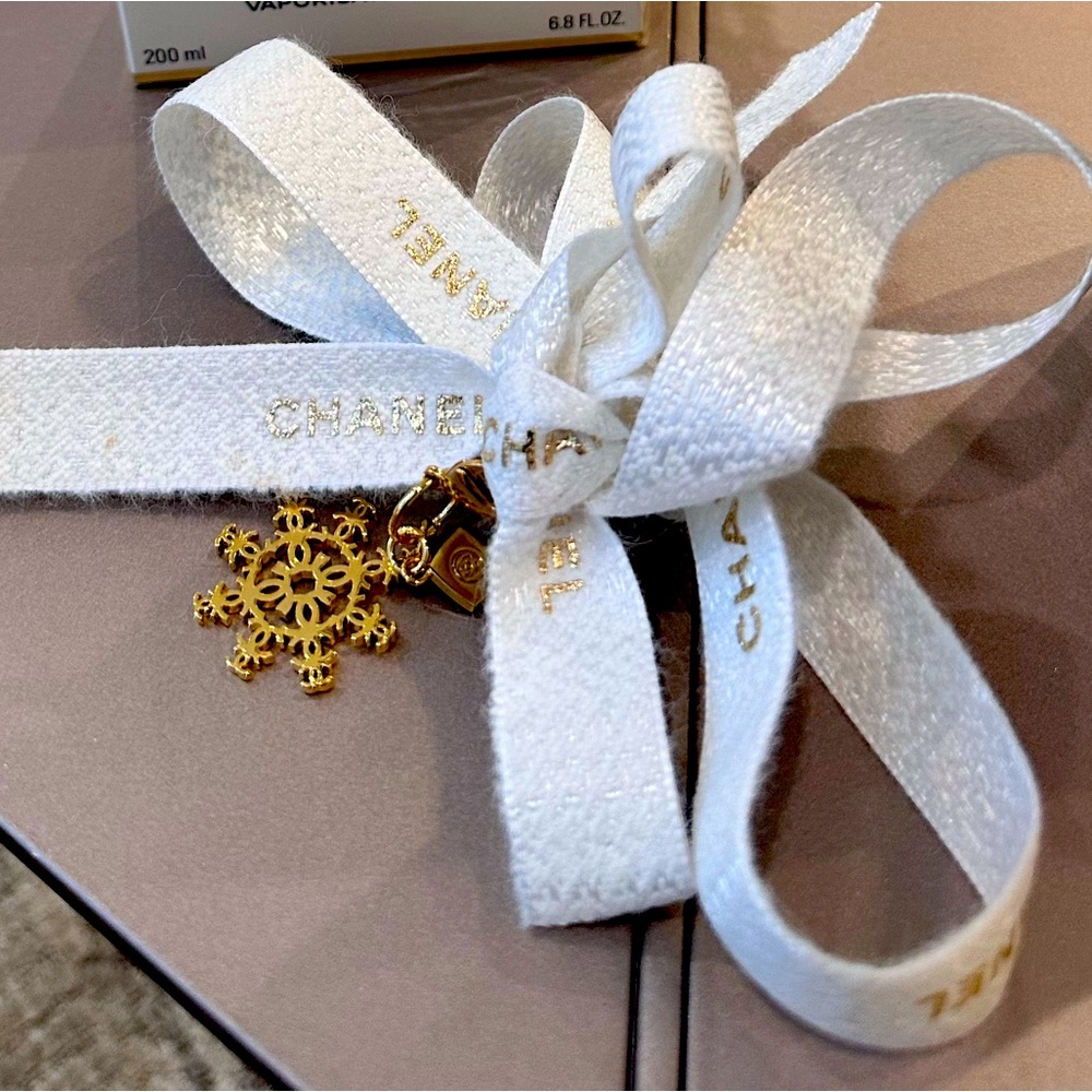 Chanel charm holiday ornament, ribbon holiday 2025 included